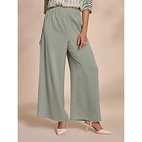 Satin Wide Leg Casual Maxi Culottes